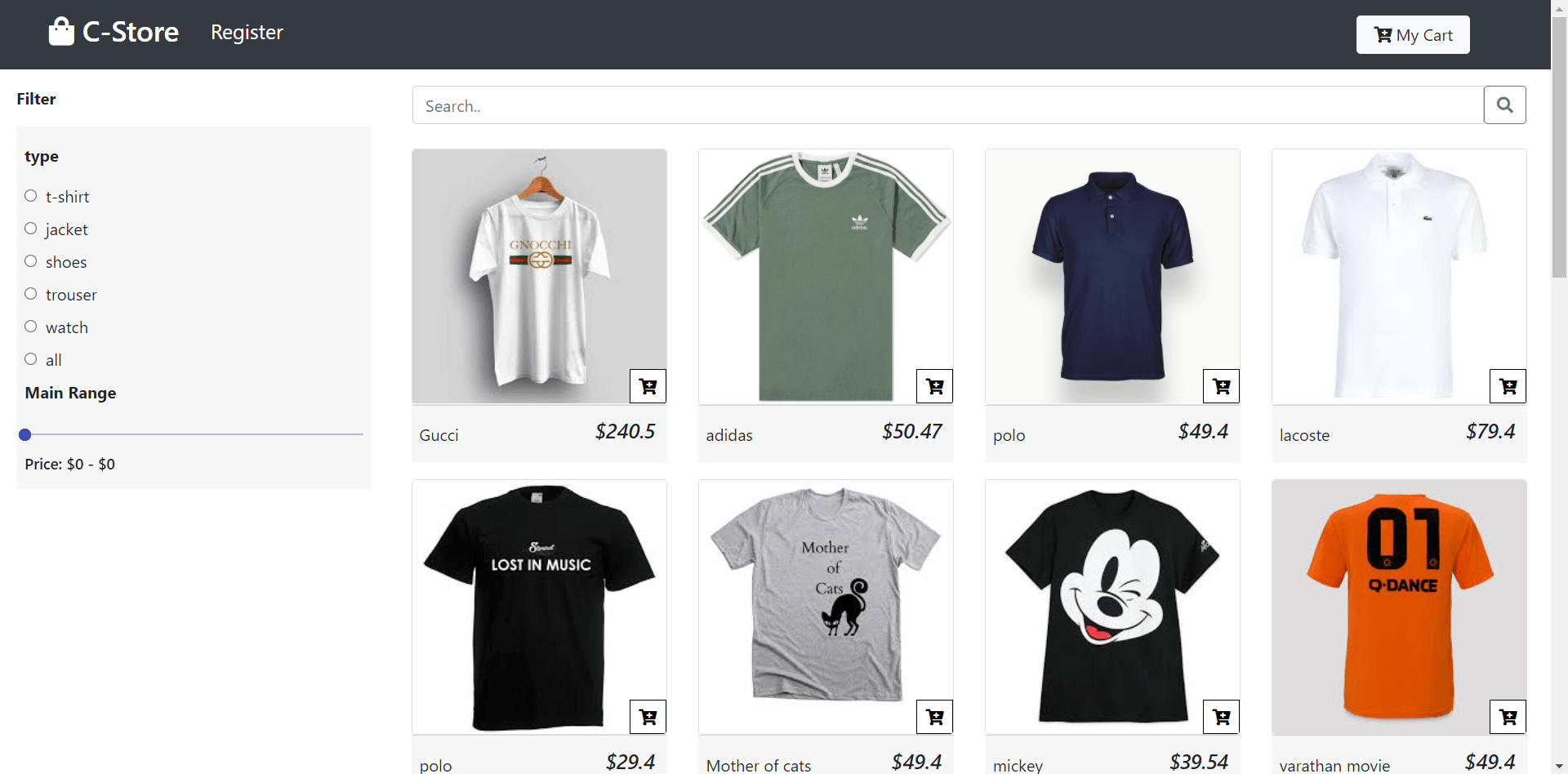 c-store homepage